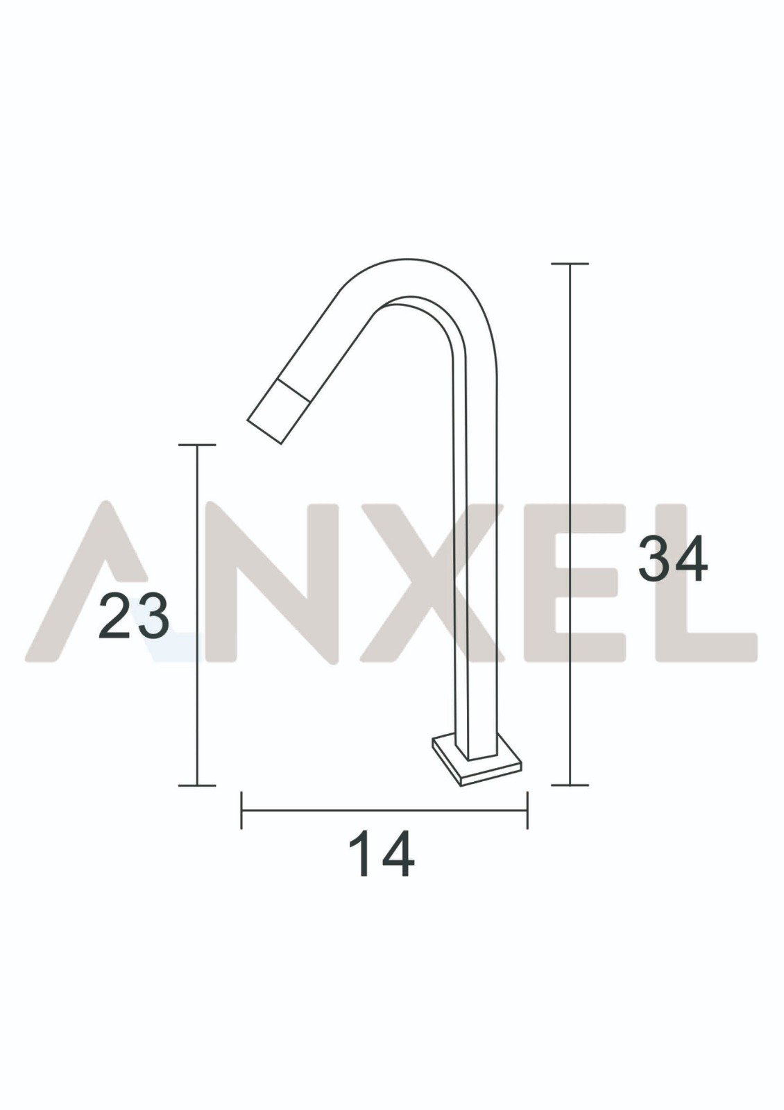 Torneira Cuba Pia Mesa Bancada para Banheiro Lavabo Lavatório Metal Inox Bica Alta 1/4 - 2