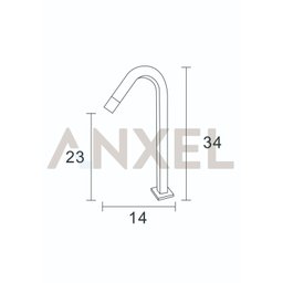 Torneira Cuba Pia Mesa Bancada para Banheiro Lavabo Lavatório Metal Inox Bica Alta 1/4 - 2