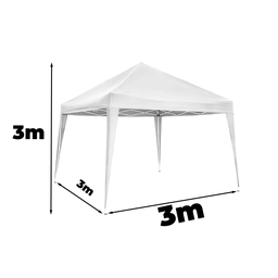 Tenda Articulada Gazebo 3x3m Articulado Alumínio Praia Camping com Bolsa - Branco - 7
