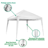 Tenda Articulada Gazebo 3x3m Articulado Alumínio Praia Camping com Bolsa - Branco - 6