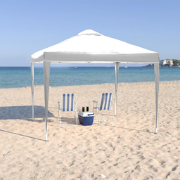Tenda Articulada Gazebo 3x3m Articulado Alumínio Praia Camping com Bolsa - Branco - 2