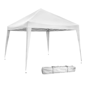 Tenda Articulada Gazebo 3x3m Articulado Alumínio Praia Camping com Bolsa - Branco
