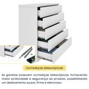 Ver imagem 5 de Cômoda 5 Gavetas Florença Yescasa Branco/Neve