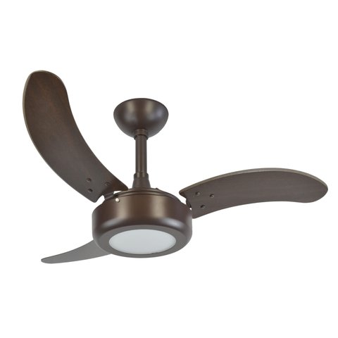 Ventilador de Teto Infinity Lux LED 3000K Marrom 3 Pás MDF Tb 220V+Controle 2008 Lux Led 3 Pás
