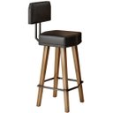 Ver imagem 1 de Banqueta Alta com Encosto para Balcão Cozinha Decor Gourmet Pés Palito Bancada Resistente Ilha Luxo
