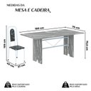 Ver imagem 3 de Conjunto Sala de Jantar com 8 Cadeiras Lara Branco/Preto