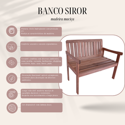 Dupla de Bancos Namoradeira em Madeira Maciça Siror - 8 Dupla de Bancos Namoradeira em Madeira Maciça Siror - 8