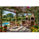 Ver imagem 2 de Dupla de Bancos Namoradeira em Madeira Maciça Siror