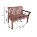 Ver imagem 7 de Dupla de Bancos Namoradeira em Madeira Maciça Siror