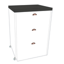 Ver imagem 1 de Mesa Multiuso Projeto Camarim Madeirado com Assento Estofado Ébano /branco