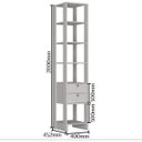 Ver imagem 3 de Estante de Livros 40CMX200CM 2 Gavetas 4 Prateleiras Preto