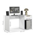 Ver imagem 1 de Escrivaninha Flow Quarto Escritorio 1 Gaveta Branco