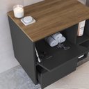 Ver imagem 7 de Gabinete de Banheiro Suspenso 60cm com 2 Nichos 1 Porta Basculante e 1 Gaveta sem Cuba