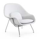 Ver imagem 2 de Poltrona Womb Chair com Puff em Couro Ecológico Branco