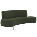 Ver imagem 1 de Sofá Orgânico 2 Lugares 150cm Argos Pés Titânio Linho Verde Musgo - Nexta Casa