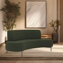 Ver imagem 3 de Sofá Orgânico 2 Lugares 150cm Argos Pés Titânio Linho Verde Musgo - Nexta Casa