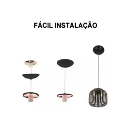 Luminária Teto Roma Tipo Pendente Lustre 15W Gold Ouro - 5