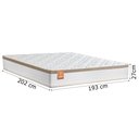 Ver imagem 4 de Cama Box Casal King Colchão Molas Ensacadas Real 193x203x65cm Branco / Bege - Suporta até 130Kg