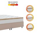 Ver imagem 5 de Cama Box Casal King Colchão Molas Ensacadas Real 193x203x65cm Branco / Bege - Suporta até 130Kg