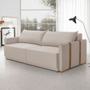 Ver imagem 3 de Sofá Cama Retratil 4 Lugares Unique 2,24mts Linho Bege
