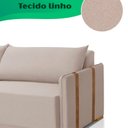 Ver imagem 6 de Sofá Cama Retratil 4 Lugares Unique 2,24mts Linho Bege