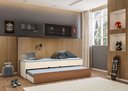 Ver imagem 2 de Bicama Chiara Cama com Auxiliar Solteiro Off White Amadeirado - Phoenix Baby