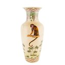 Ver imagem 1 de Vaso Decorativo Cerâmica Craquelada Pintado À Mão Macaco Glicínias 49cm Columbus Gold