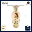 Ver imagem 3 de Vaso Decorativo Cerâmica Craquelada Pintado À Mão Macaco Glicínias 49cm Columbus Gold