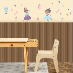 Papel de Parede Adesivo - Painel Ripado Adesivos Primeiro Quarto 1,30 de Altura Marrom Escuro - 4