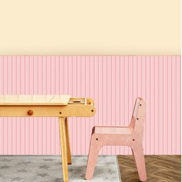 Papel de Parede Adesivo - Painel Ripado Adesivos Primeiro Quarto 1,30 de Altura Marrom Escuro - 1