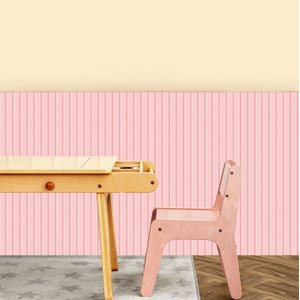 Papel de Parede Adesivo - Painel Ripado Adesivos Primeiro Quarto 1,30 de Altura Marrom Escuro