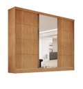 Ver imagem 1 de Guarda-roupa 1 Portas Espelhada Mdf 6 Gavetas Bergamo nature Bianchi Móveis