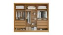 Ver imagem 2 de Guarda-roupa 1 Portas Espelhada Mdf 6 Gavetas Bergamo nature Bianchi Móveis