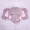 Almofada Decorativa Safari Infantil para Bebê e Crianças em Pelúcia:elefante Rosa - 1