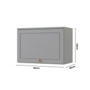 Ver imagem 3 de Armário Aéreo para Cozinha 60cm Americana Cinza Crystal