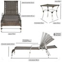 Ver imagem 3 de Espreguiçadeira Regulável em Alumínio para Piscina e Jardim Catar Marrom