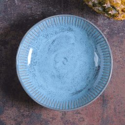 Jogo 4 Pratos Rasos e 4 Pratos Fundos Cerâmica Azul Linhas Breeze Porto Brasil Mesa Posta - 6 Jogo 4 Pratos Rasos e 4 Pratos Fundos Cerâmica Azul Linhas Breeze Porto Brasil Mesa Posta - 6