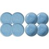 Jogo 4 Pratos Rasos e 4 Pratos Fundos Cerâmica Azul Linhas Breeze Porto Brasil Mesa Posta - 1