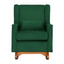 Ver imagem 3 de Poltrona Amamentação Balanço Aurora Veludo Verde - Lm Decor