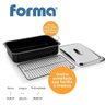 Forma Assadeira Travessa com Tampa Inox Grelha Esmaltada Não Gruda Perfeita para Assar Carne - 5