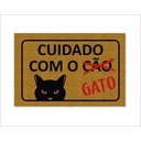 Ver imagem 1 de Tapete Capacho Cuidado com o Gato