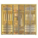 Ver imagem 3 de Guarda-Roupa Casal 6 Portas 6 Portas Reflecta com LED com Pés 100% MDF Lumina Off White