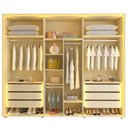 Ver imagem 5 de Guarda-Roupa Casal 6 Portas 6 Portas Reflecta com LED com Pés 100% MDF Lumina Off White
