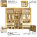 Ver imagem 7 de Guarda-Roupa Casal 6 Portas 6 Portas Reflecta com LED com Pés 100% MDF Lumina Off White