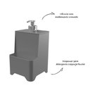 Ver imagem 2 de Dispenser de Pia para Detergente e Esponja com Válvula Cromada - Stolf Cinza