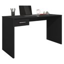 Ver imagem 2 de Mesa para Computador Gávea com Gaveta e Livreiro Office com Portas Grandes Preto Trama - Móveis Leão