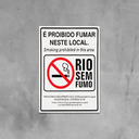 Ver imagem 3 de Combo 6 Placas De Sinalização É Proibido Fumar Neste Local Rio Sem Fumo 20X25 Acesso - P-5/4 F9e