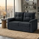 Ver imagem 1 de Sofá Cama 2 Lugares Casal 1,60 Mts Tifany Veludo Matrix Cor:veludo Cinza
