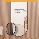 Ver imagem 5 de Espelho Grande Oval com Moldura em Metal Decorativo 115 X 50cm