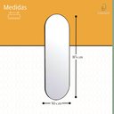 Ver imagem 7 de Espelho Grande Oval com Moldura em Metal Decorativo 115 X 50cm